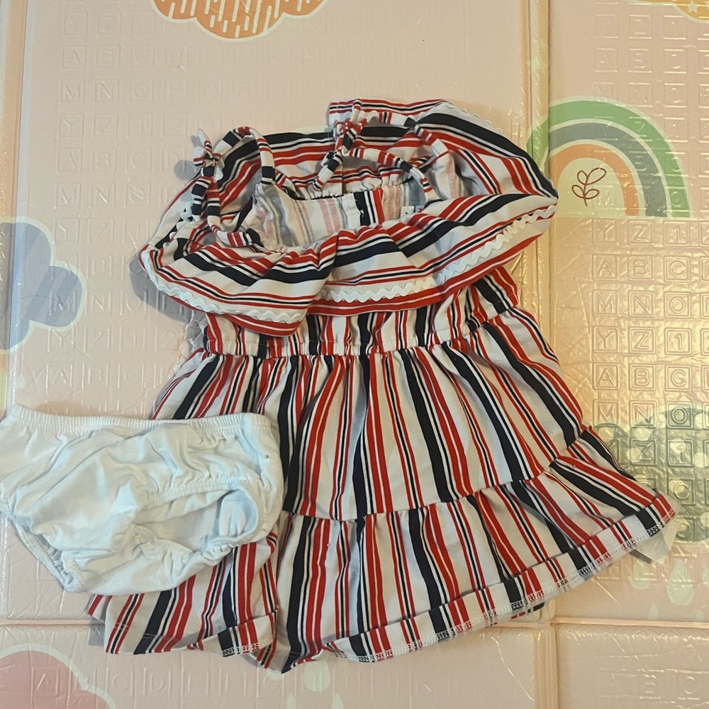 Janie & Jack Red White & Blue Dress